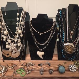 Elegant Multi-Layer Pearl and Silver Necklace